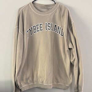 Vintage Tybee Island Sweatshirt- Beige